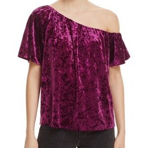 Cooper & Ella shirt‎ purple velvet NWT XS